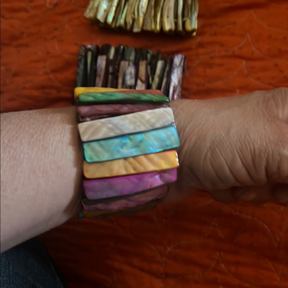 Colorful Abalone Shell Bracelets Four Beautiful B… - image 5